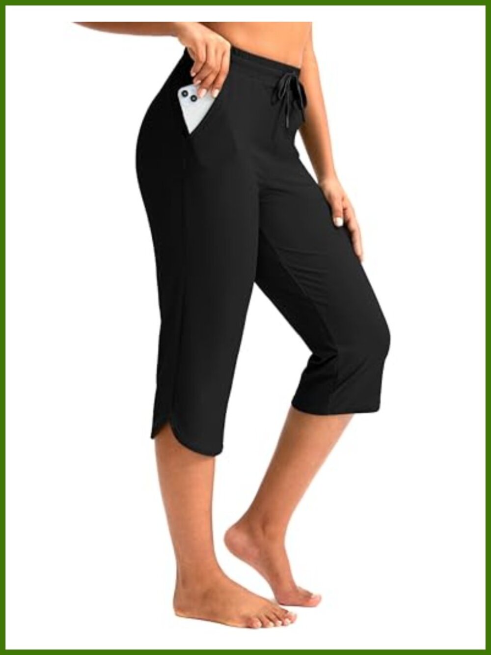 Quick Dry Swim Capris with Pockets UPF 50+ 18" Swim Pants